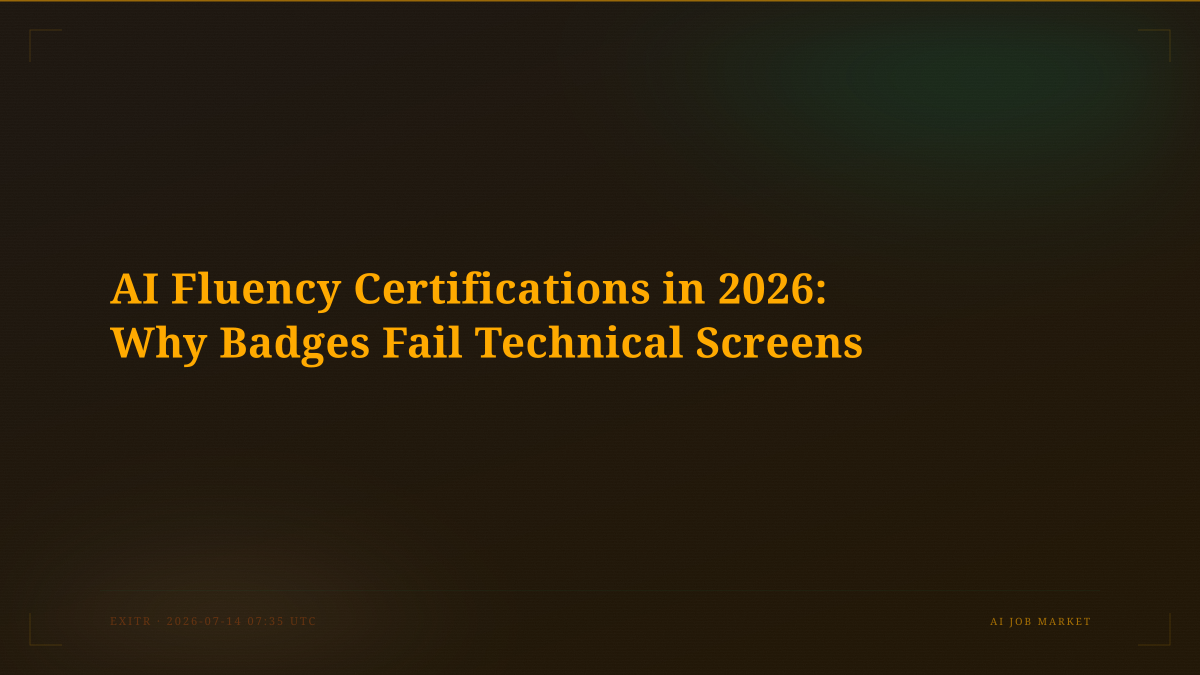 AI Fluency Certifications in 2026: Why Badges Fail Technical Screens