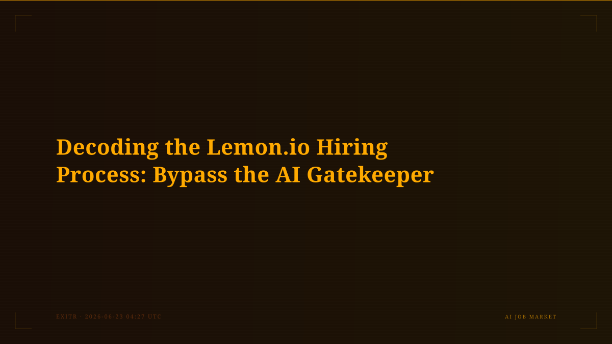 Decoding the Lemon.io Hiring Process: Bypass the AI Gatekeeper