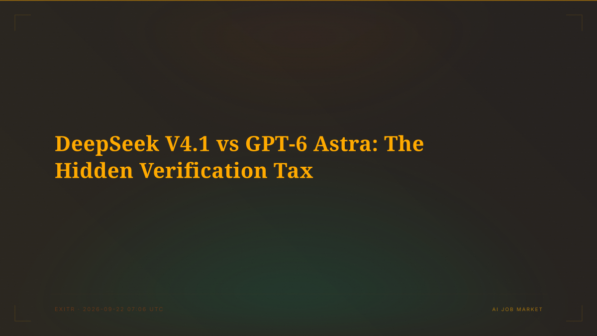 DeepSeek V4.1 vs GPT-6 Astra: The Hidden Verification Tax