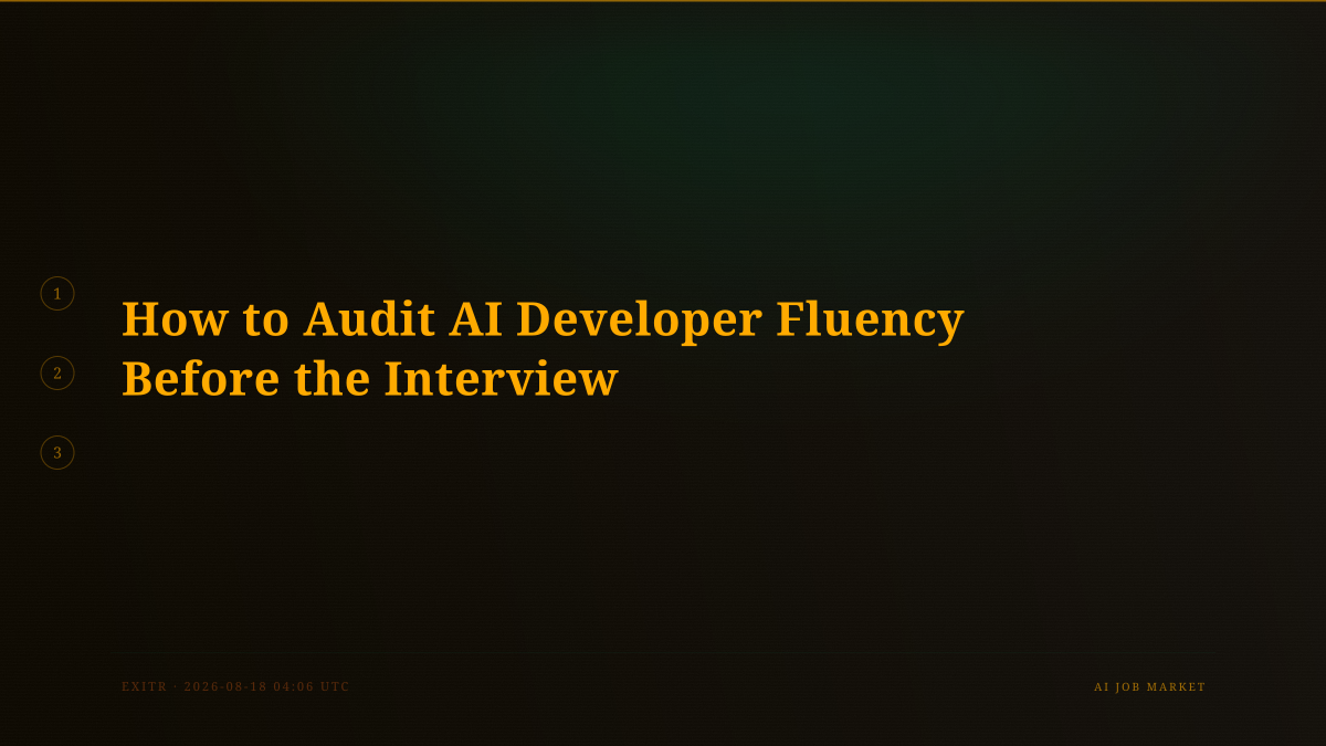 How to Audit AI Developer Fluency Before the Interview