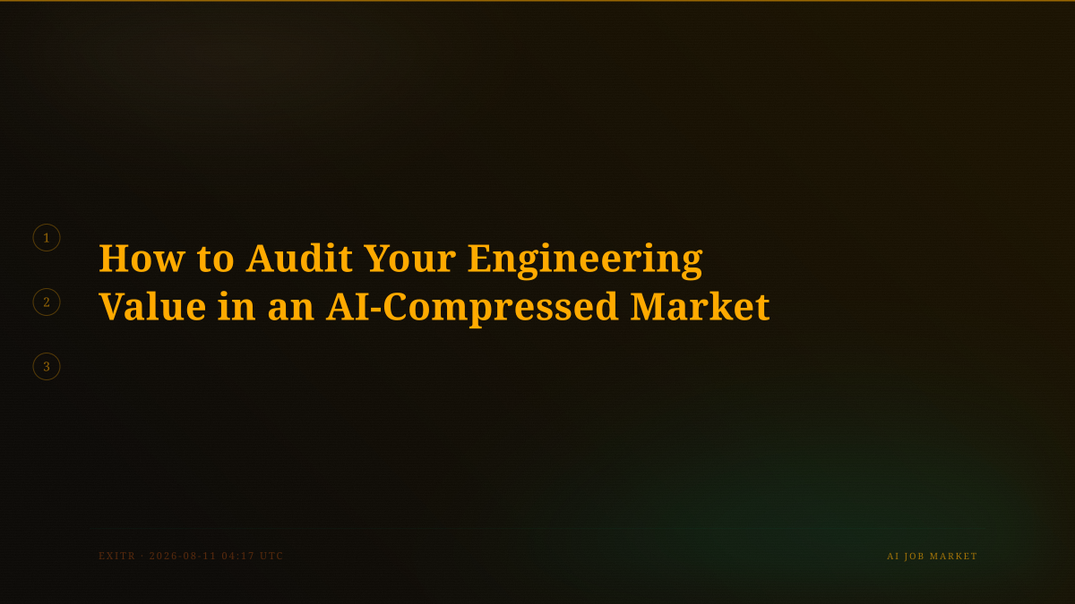 How to Audit Your Engineering Value in an AI-Compressed Market