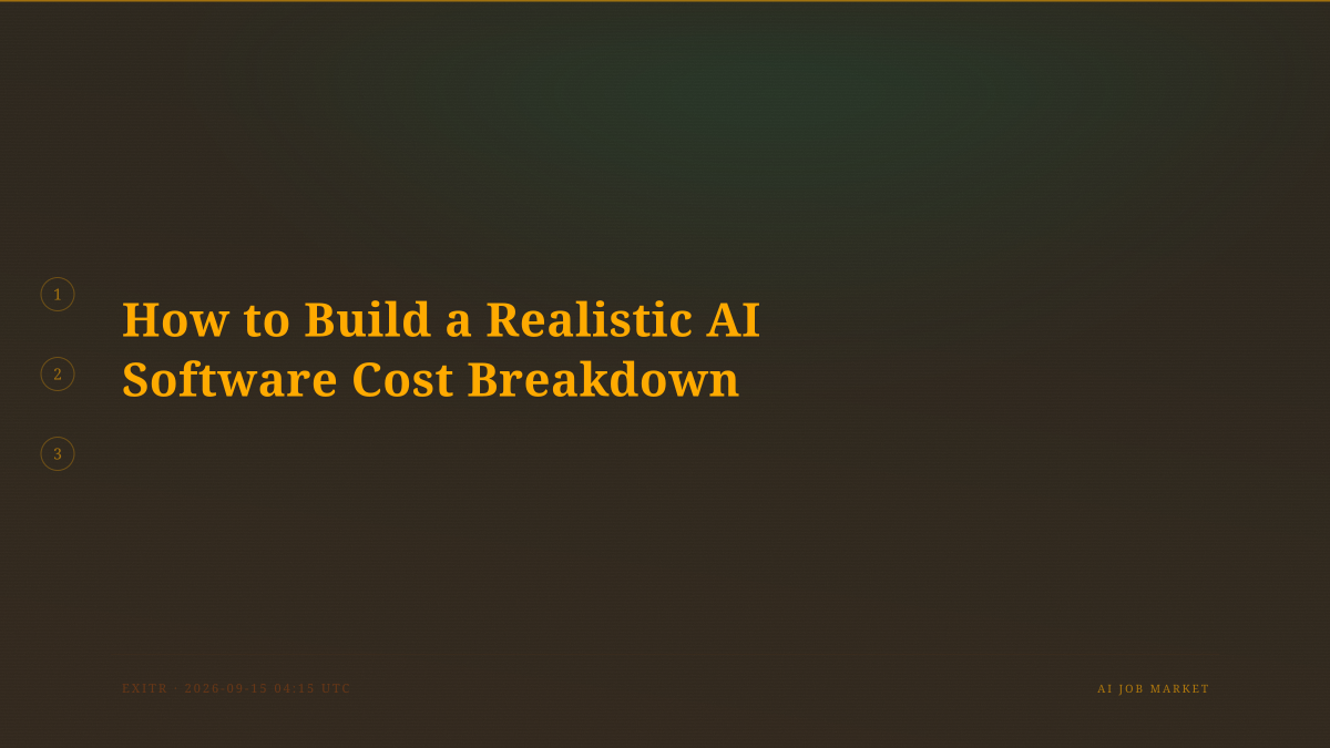 How to Build a Realistic AI Software Cost Breakdown