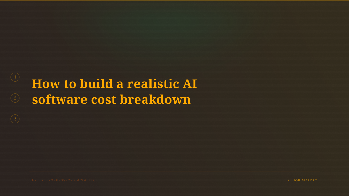 How to build a realistic AI software cost breakdown