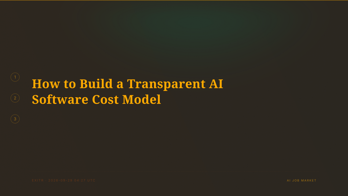 How to Build a Transparent AI Software Cost Model