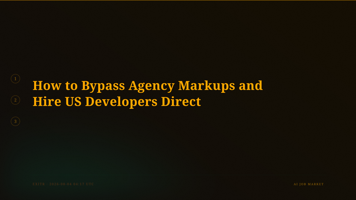 How to Bypass Agency Markups and Hire US Developers Direct