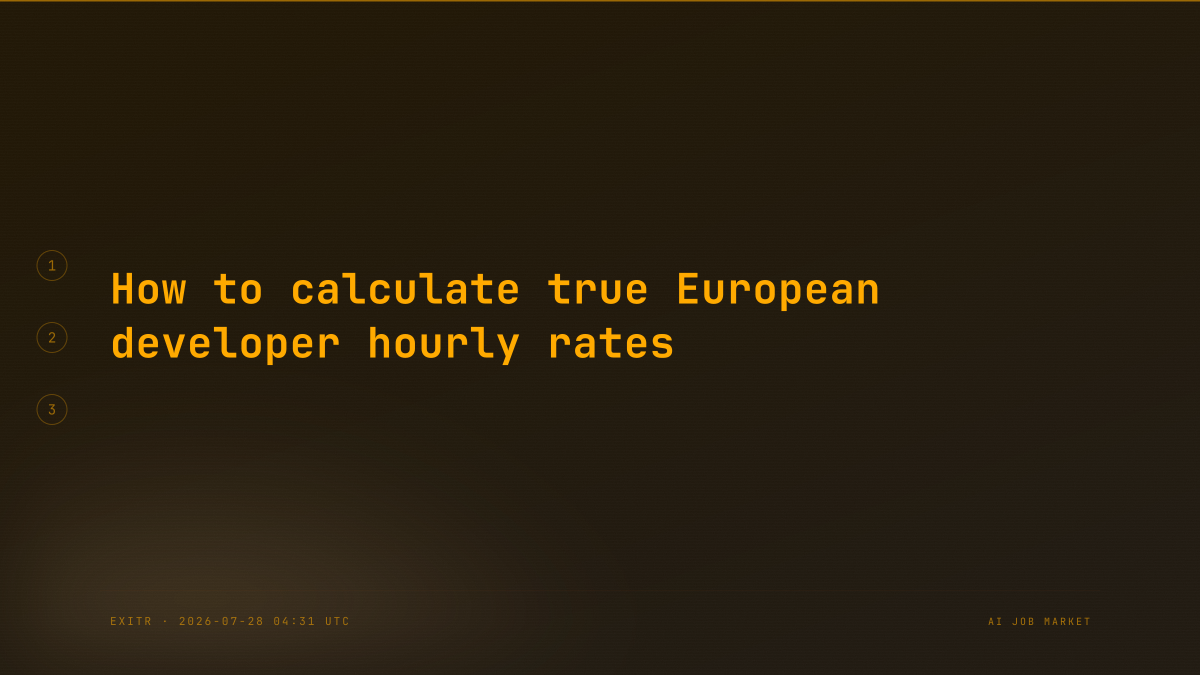 How to calculate true European developer hourly rates