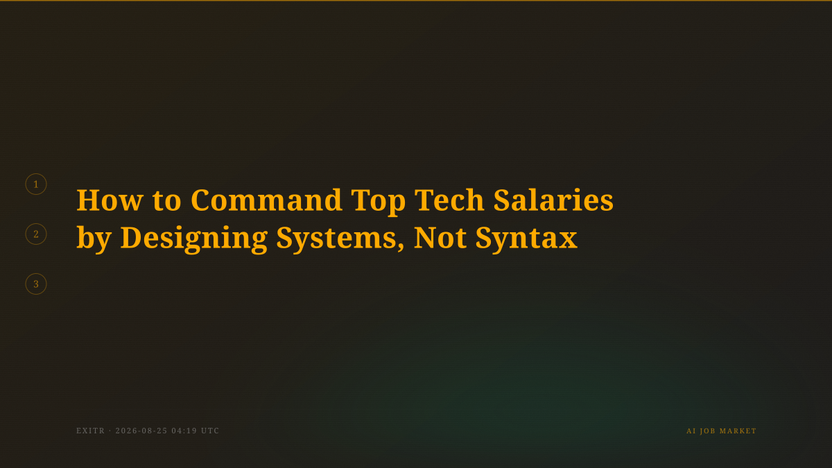How to Command Top Tech Salaries by Designing Systems, Not Syntax