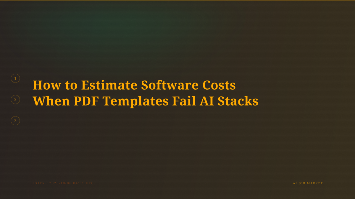How to Estimate Software Costs When PDF Templates Fail AI Stacks