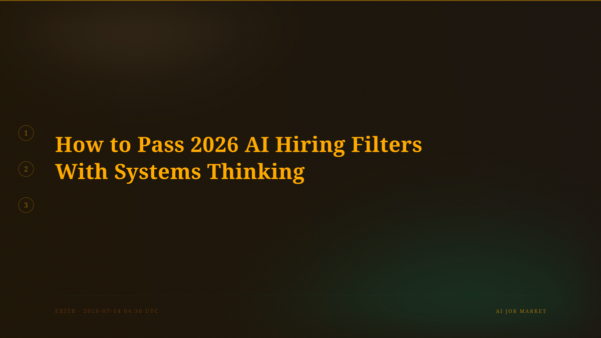 How to Pass 2026 AI Hiring Filters With Systems Thinking
