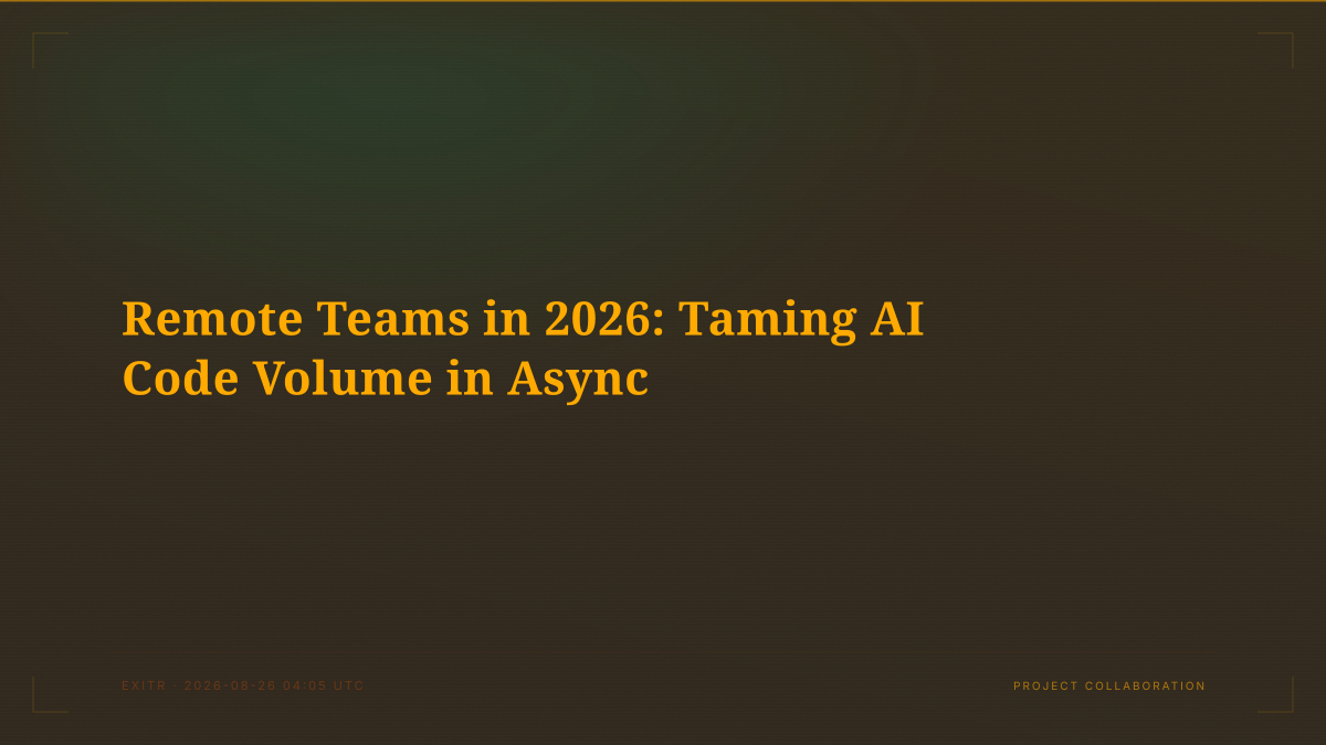 Remote Teams in 2026: Taming AI Code Volume in Async