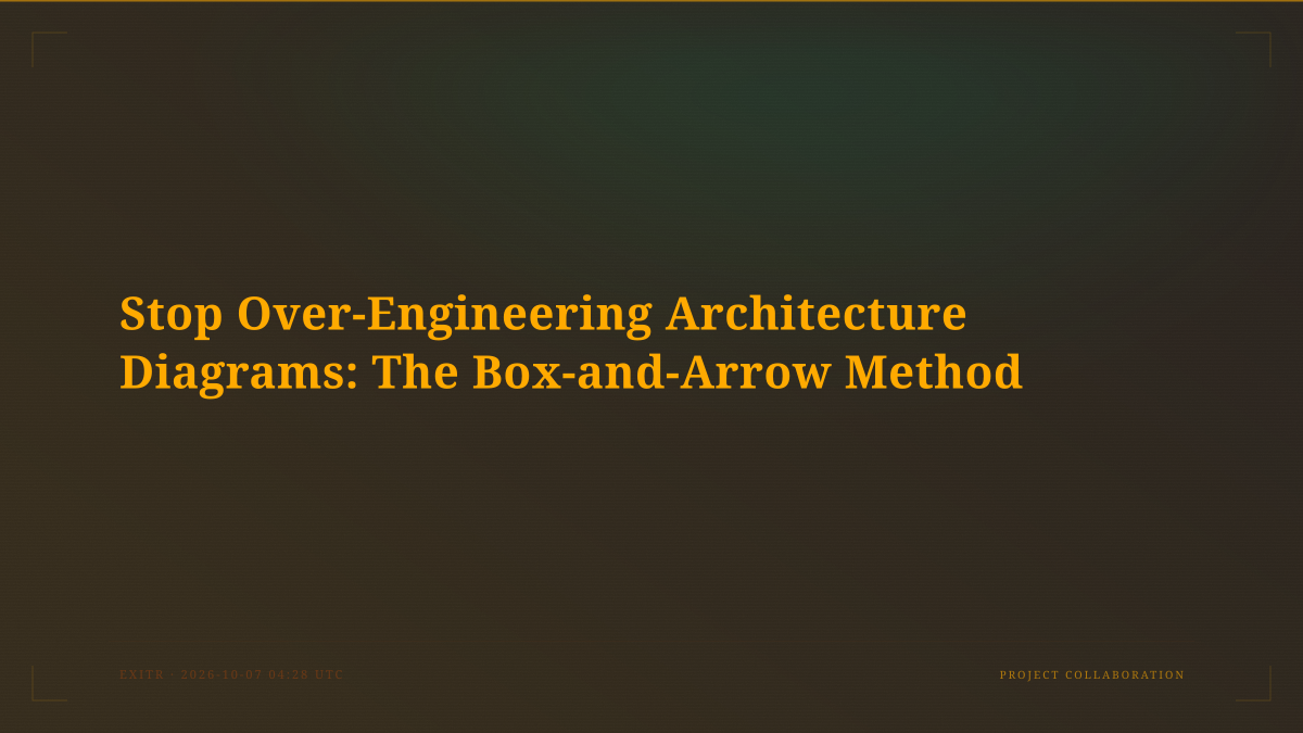 Stop Over-Engineering Architecture Diagrams: The Box-and-Arrow Method