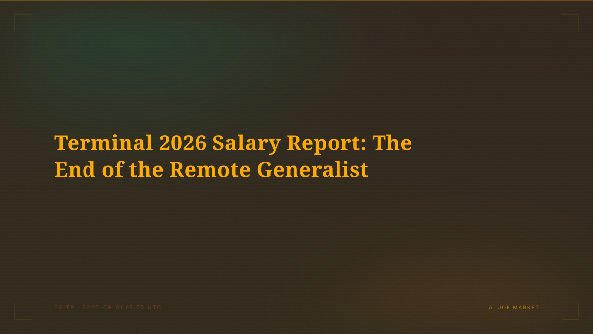 Terminal 2026 Salary Report: The End of the Remote Generalist