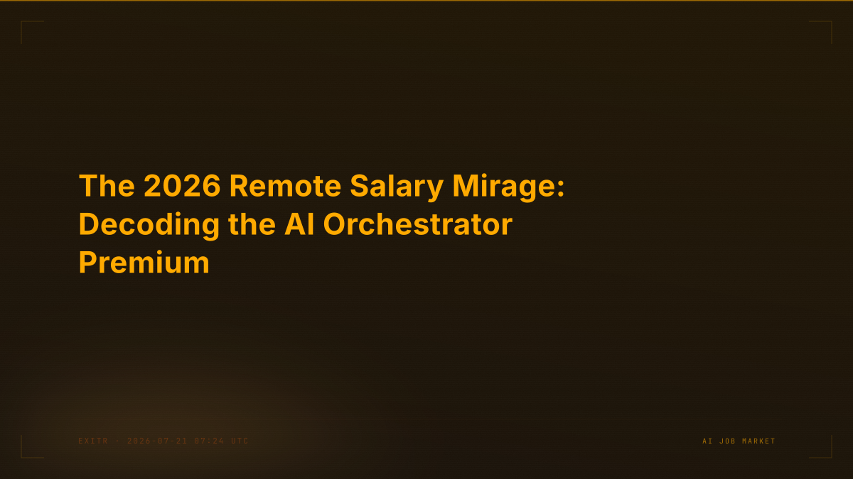 The 2026 Remote Salary Mirage: Decoding the AI Orchestrator Premium