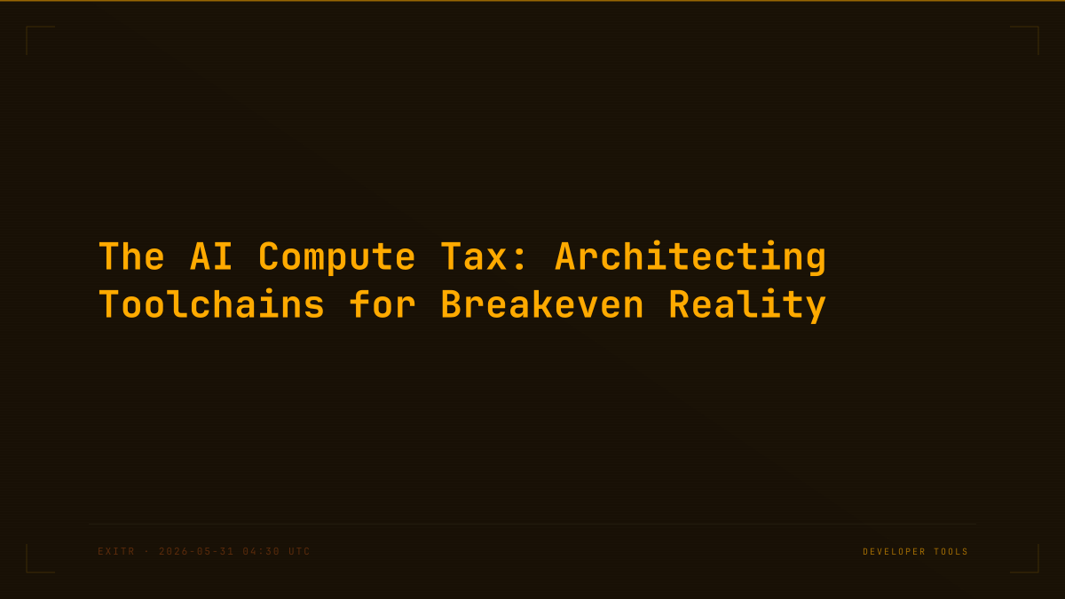 The AI Compute Tax: Architecting Toolchains for Breakeven Reality