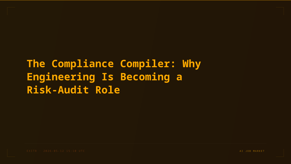 The Compliance Compiler: Why Engineering Is Becoming a Risk-Audit Role
