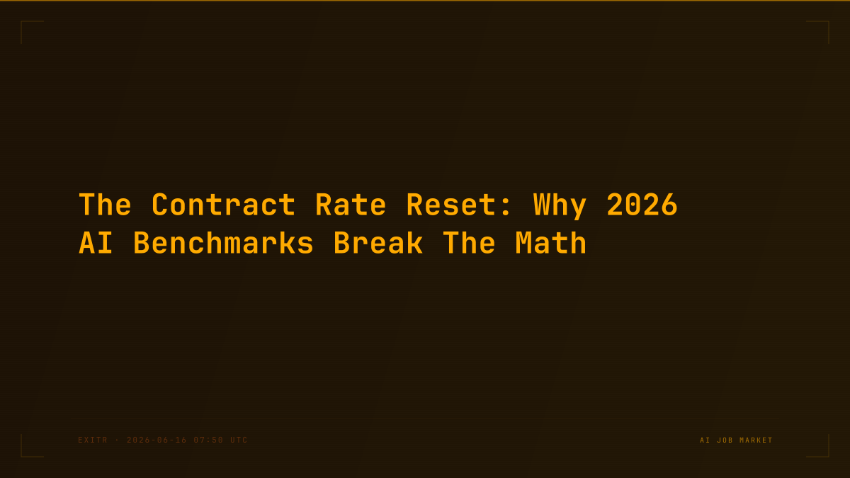 The Contract Rate Reset: Why 2026 AI Benchmarks Break The Math