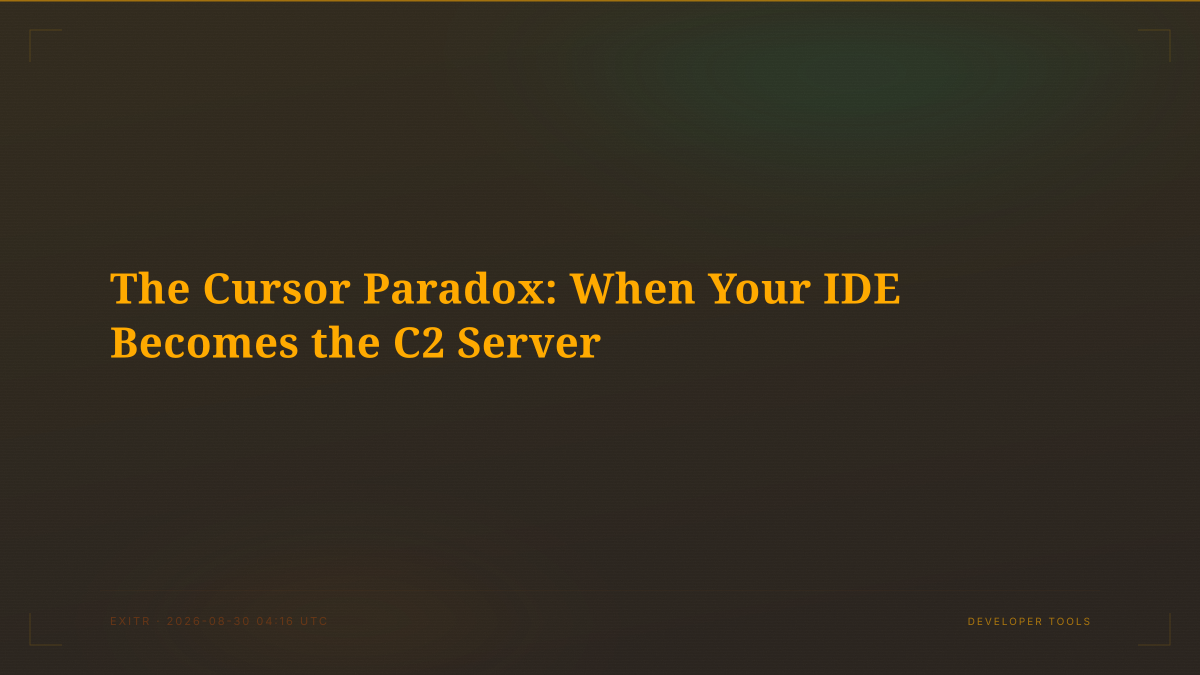 The Cursor Paradox: When Your IDE Becomes the C2 Server