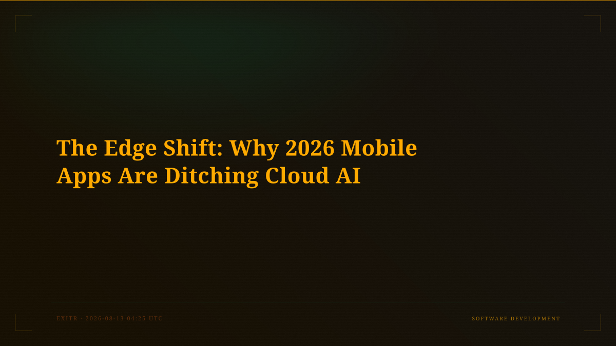 The Edge Shift: Why 2026 Mobile Apps Are Ditching Cloud AI