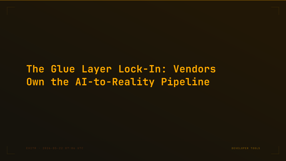 The Glue Layer Lock-In: Vendors Own the AI-to-Reality Pipeline