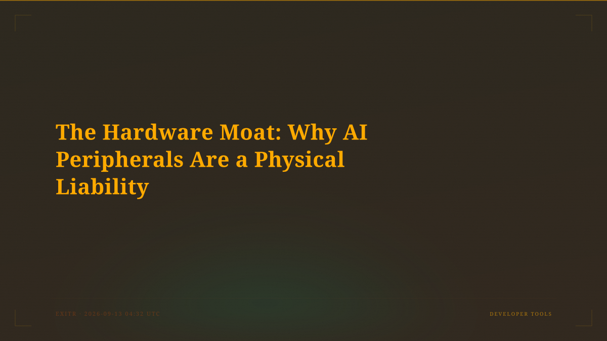 The Hardware Moat: Why AI Peripherals Are a Physical Liability