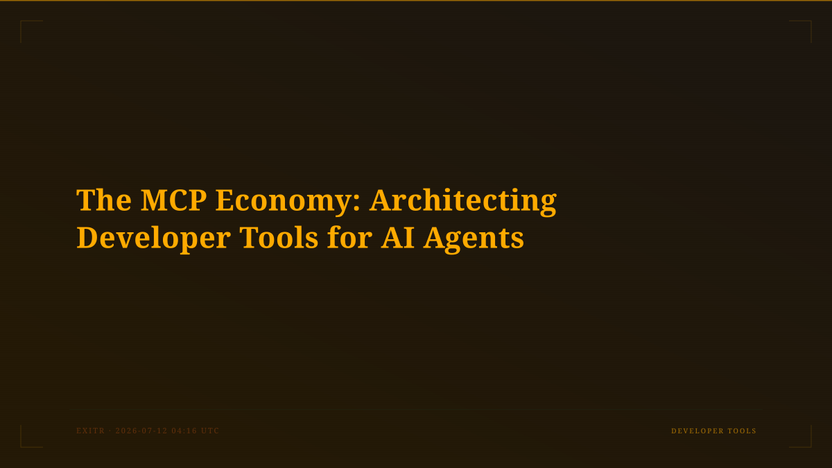 The MCP Economy: Architecting Developer Tools for AI Agents