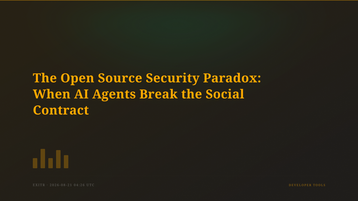 The Open Source Security Paradox: When AI Agents Break the Social Contract