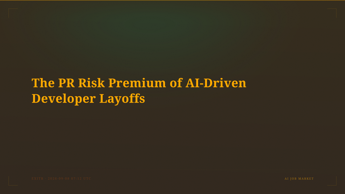 The PR Risk Premium of AI-Driven Developer Layoffs