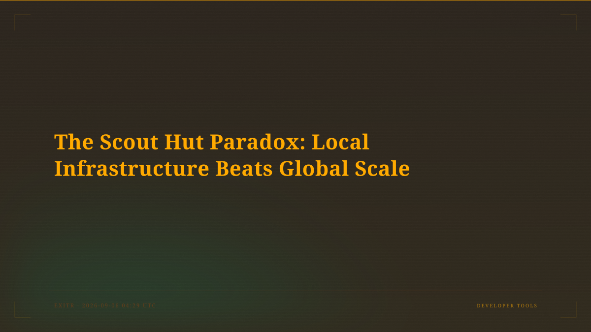 The Scout Hut Paradox: Local Infrastructure Beats Global Scale