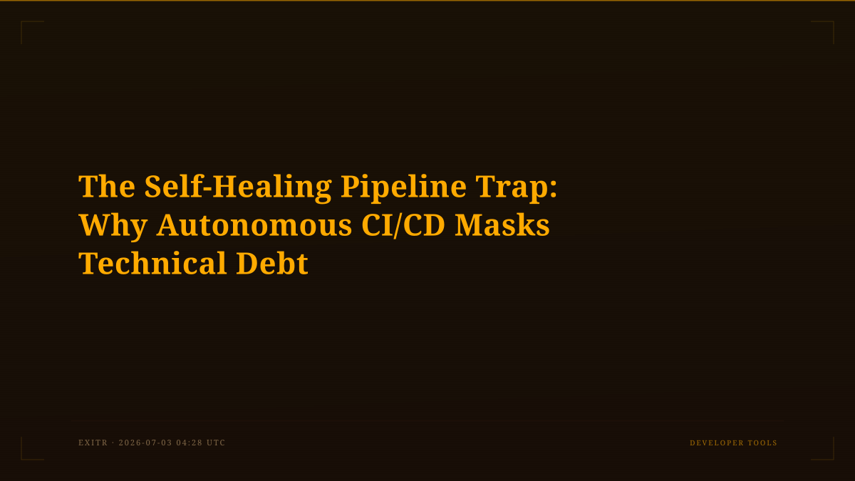 The Self-Healing Pipeline Trap: Why Autonomous CI/CD Masks Technical Debt