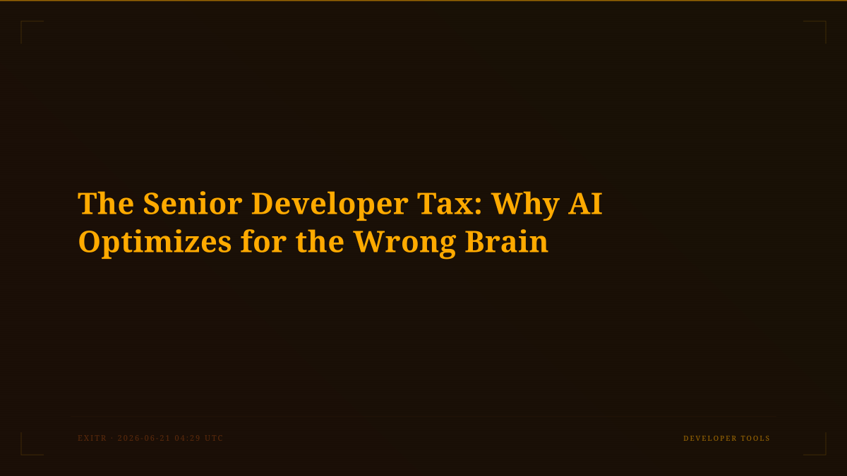 The Senior Developer Tax: Why AI Optimizes for the Wrong Brain