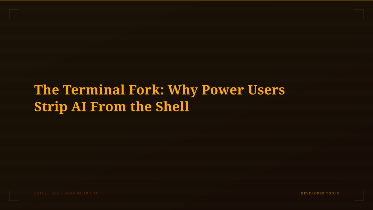 The Terminal Fork: Why Power Users Strip AI From the Shell