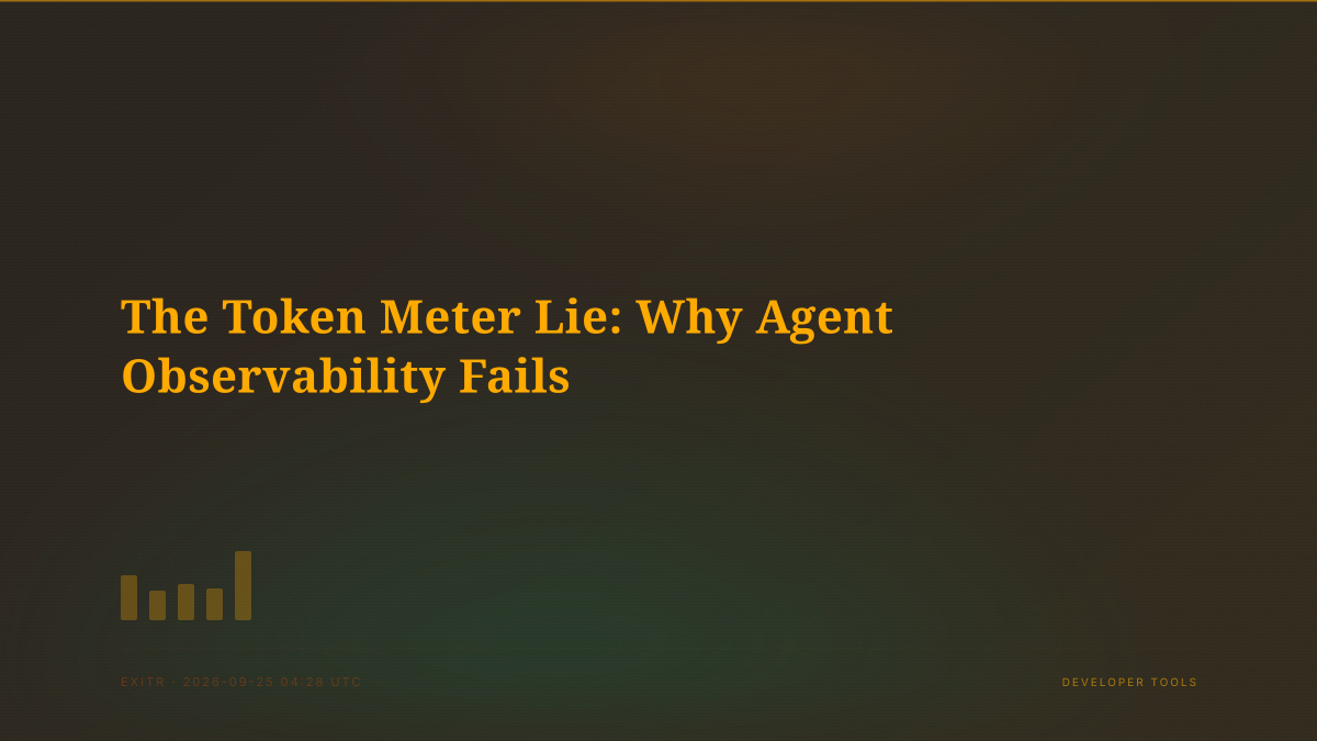 The Token Meter Lie: Why Agent Observability Fails
