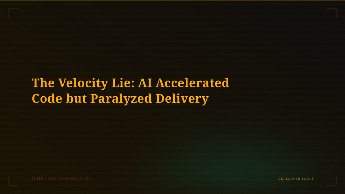 The Velocity Lie: AI Accelerated Code but Paralyzed Delivery