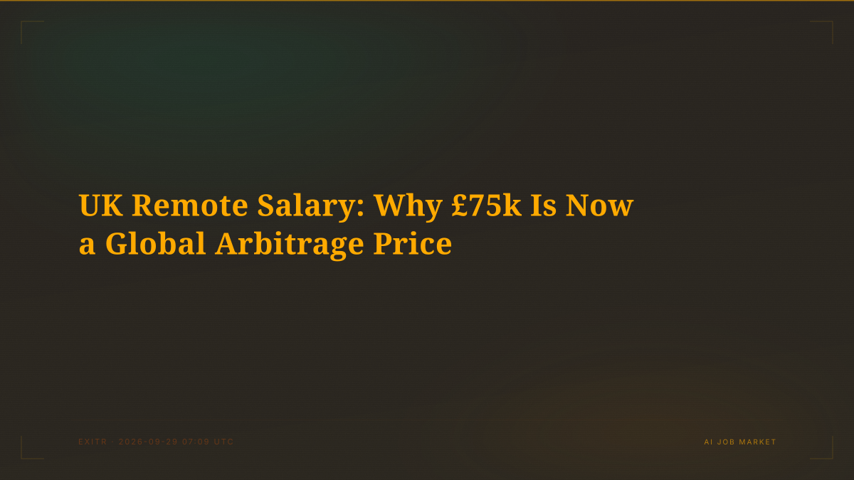 UK Remote Salary: Why £75k Is Now a Global Arbitrage Price