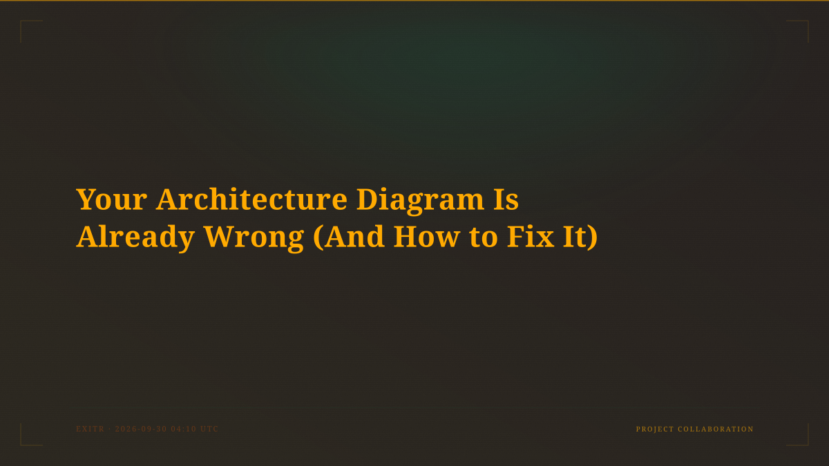 Your Architecture Diagram Is Already Wrong (And How to Fix It)