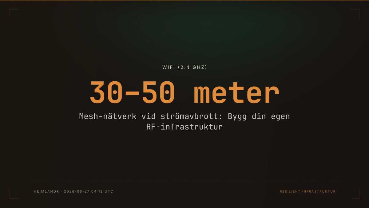 Mesh-nätverk vid strömavbrott: Bygg din egen RF-infrastruktur