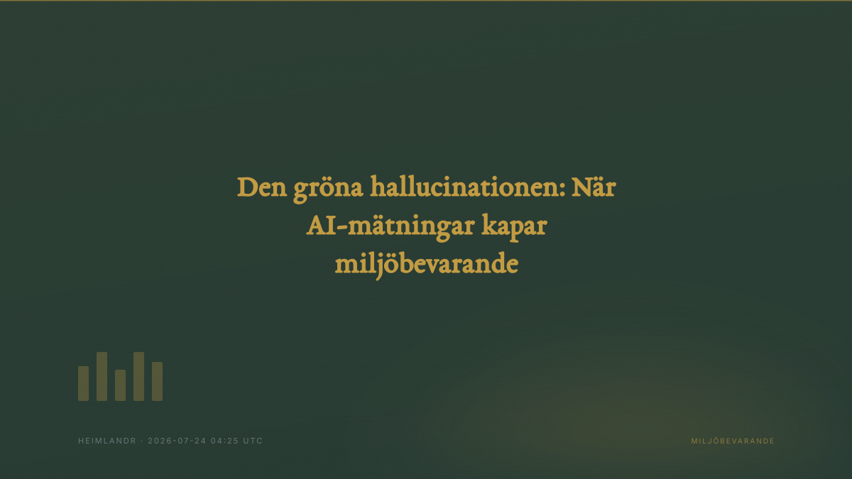 Den gröna hallucinationen: När AI-mätningar kapar miljöbevarande