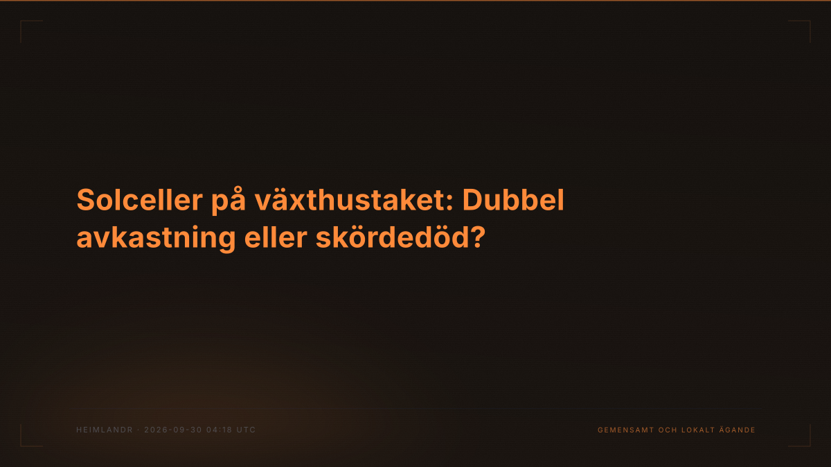 Solceller på växthustaket: Dubbel avkastning eller skördedöd?