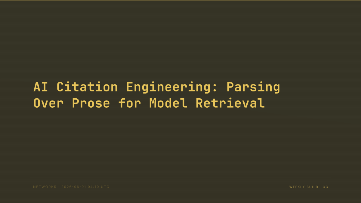 AI Citation Engineering: Parsing Over Prose for Model Retrieval