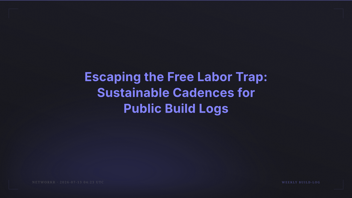 Escaping the Free Labor Trap: Sustainable Cadences for Public Build Logs