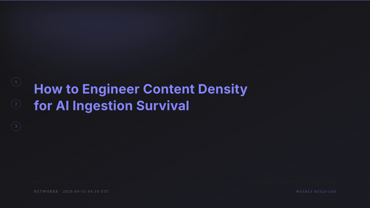 How to Engineer Content Density for AI Ingestion Survival