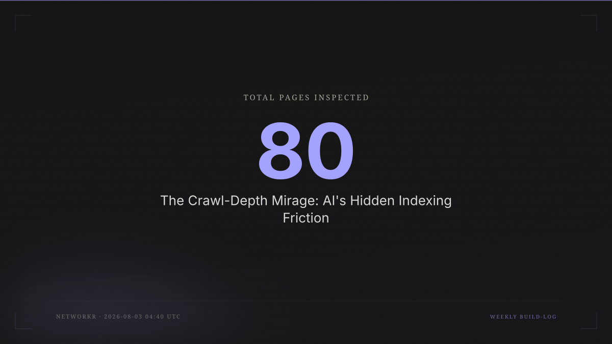 The Crawl-Depth Mirage: AI's Hidden Indexing Friction