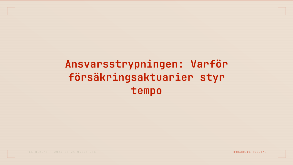 Ansvarsstrypningen: Varför försäkringsaktuarier styr tempo