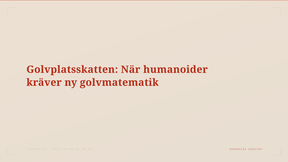 Golvplatsskatten: När humanoider kräver ny golvmatematik