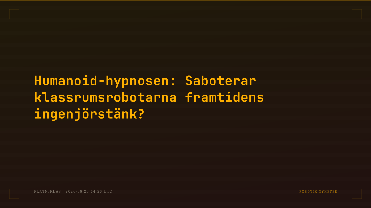 Humanoid-hypnosen: Saboterar klassrumsrobotarna framtidens ingenjörstänk?