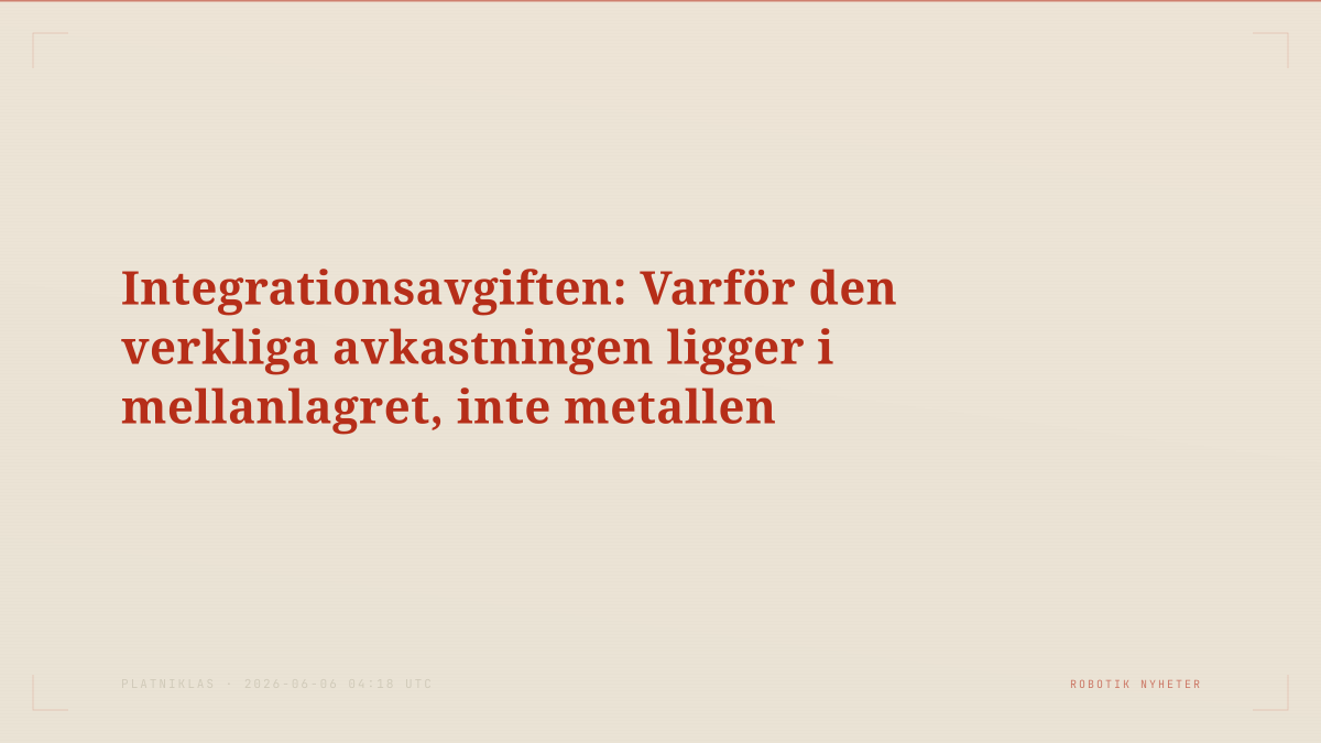 Integrationsavgiften: Varför den verkliga avkastningen ligger i mellanlagret, inte metallen