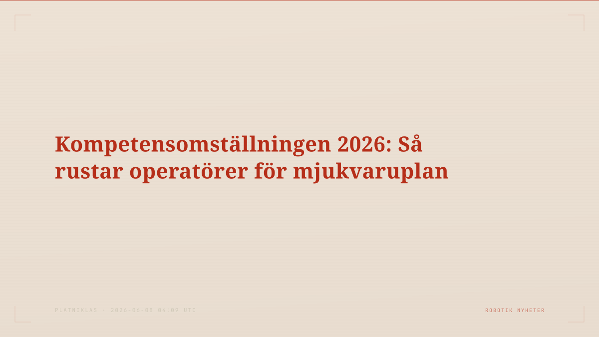 Kompetensomställningen 2026: Så rustar operatörer för mjukvaruplan