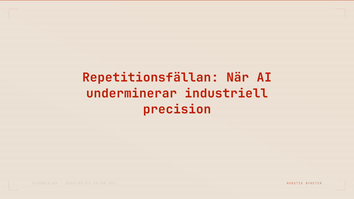 Repetitionsfällan: När AI underminerar industriell precision
