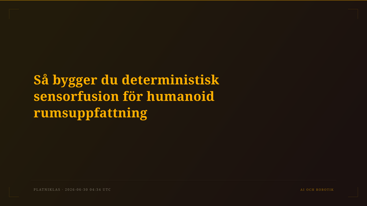 Så bygger du deterministisk sensorfusion för humanoid rumsuppfattning