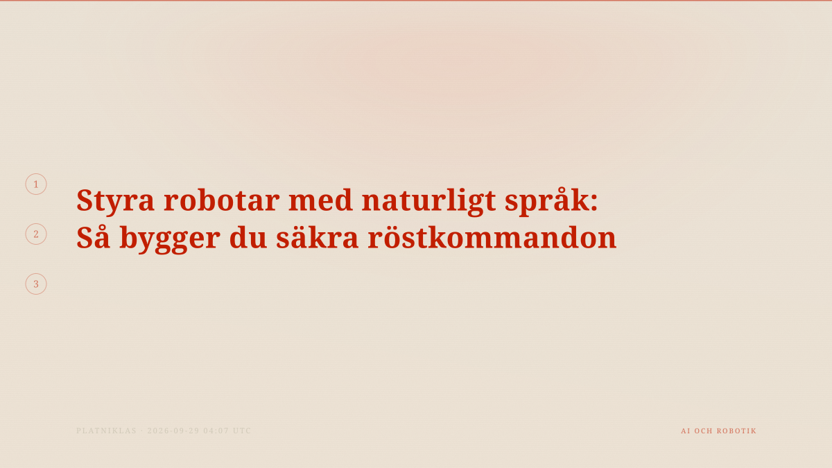 Styra robotar med naturligt språk: Så bygger du säkra röstkommandon